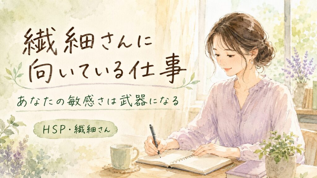 繊細さん（HSP）に向いている仕事を紹介する記事のアイキャッチ画像